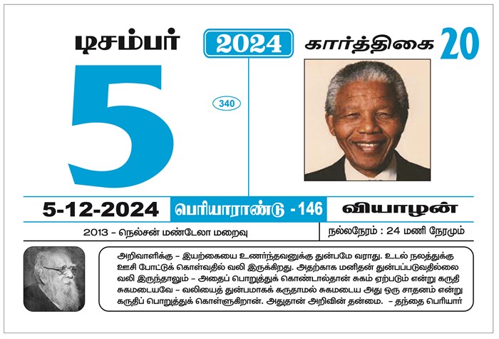 Periyar Calendar 2024