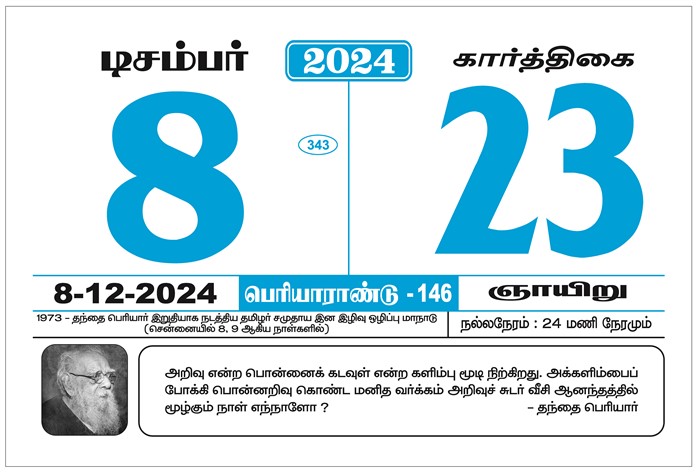 Periyar Calendar 2024