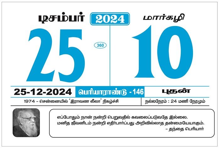 Periyar Calendar 2024