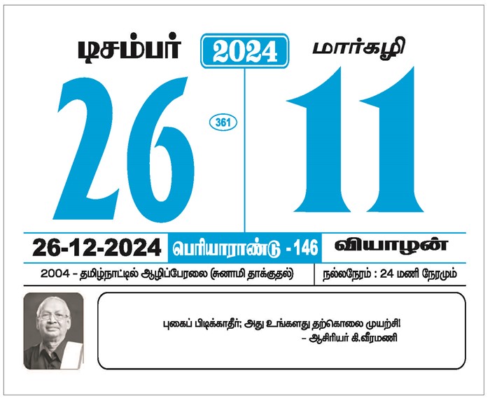 Periyar Calendar 2024