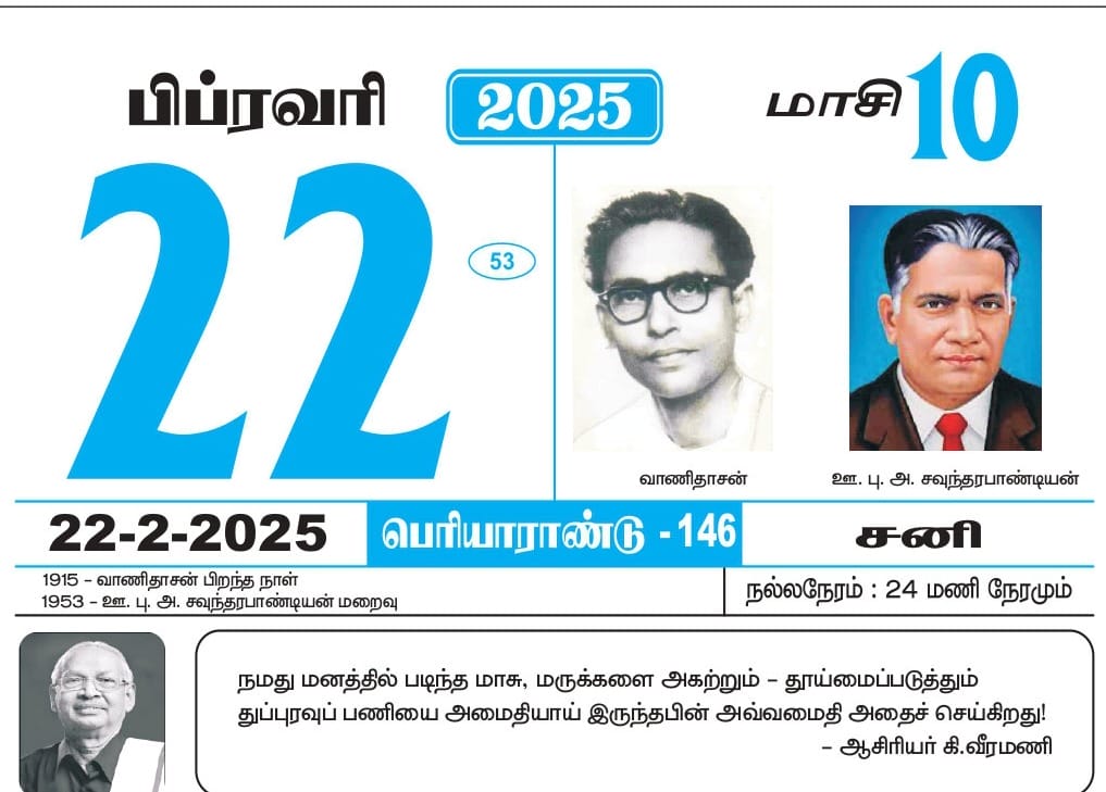 Periyar Calendar 2025